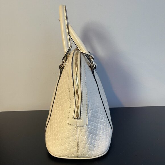 Gucci Microguccissima Dome Top Handle Bag - Ivory - Preowned - Picture 4 of 16